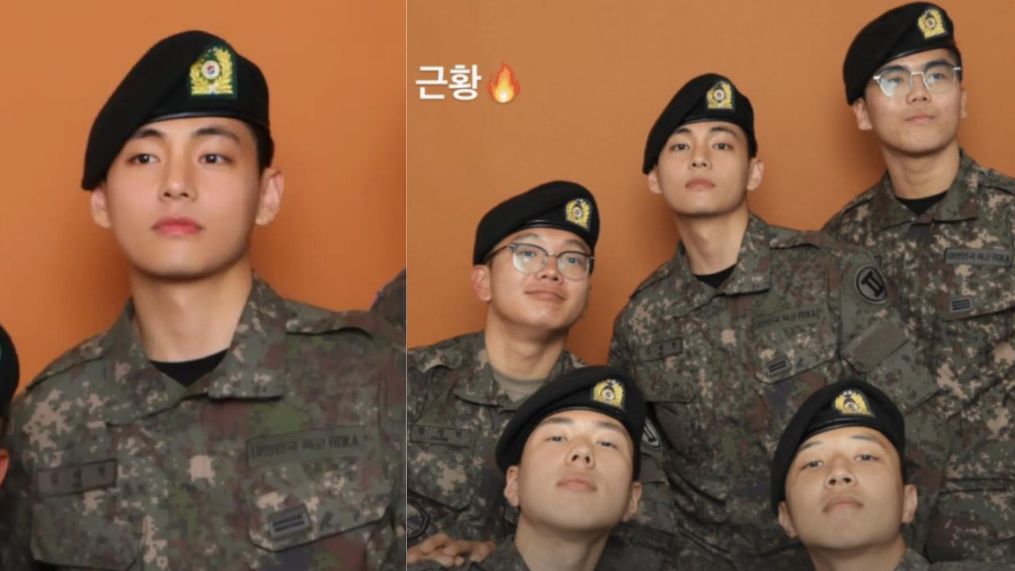 V's Instagram update in military uniform sparks admiration