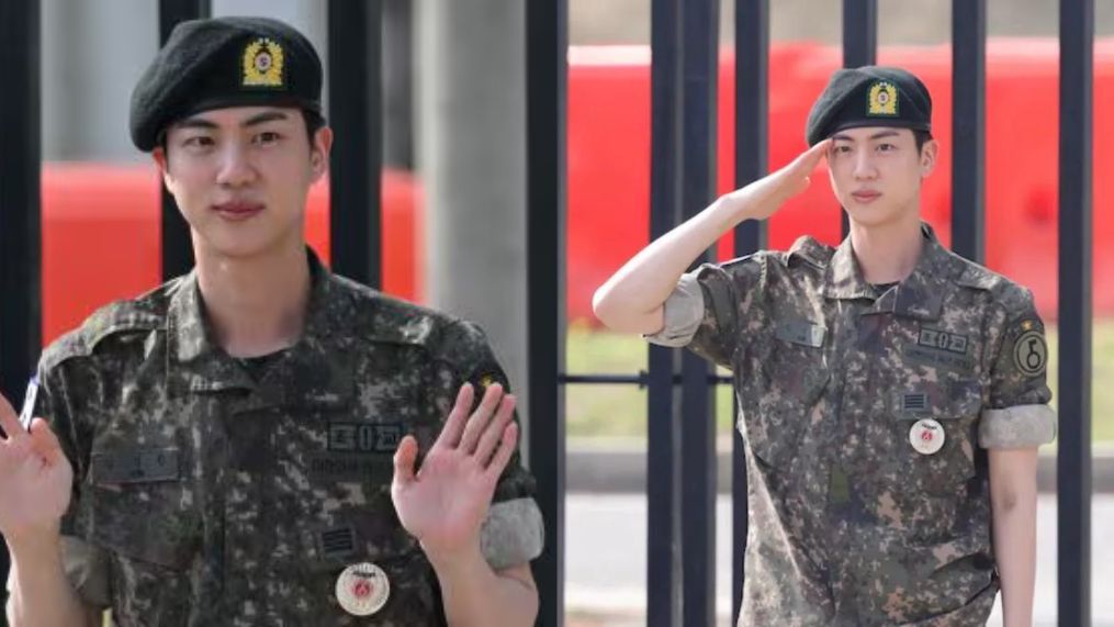 Massive crowd celebrates Jin's return at HYBE headquarters