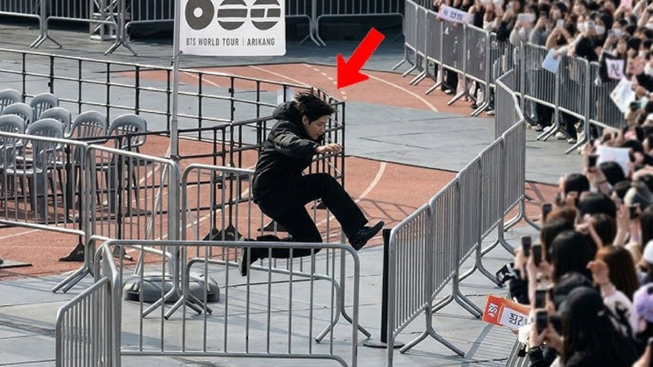 BTS V Surprises Fans With Barrier Jump During Goyang Soundcheck Performance